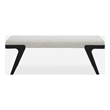 Uttermost Hover Modern Bench in Ivory