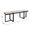 Uttermost Triple Cloud Modern Upholstered Bench in Black