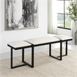 Uttermost Triple Cloud Modern Upholstered Bench in Black