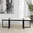Uttermost Triple Cloud Modern Upholstered Bench in Black