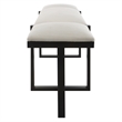 Uttermost Triple Cloud Modern Upholstered Bench in Black