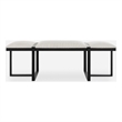 Uttermost Triple Cloud Modern Upholstered Bench in Black