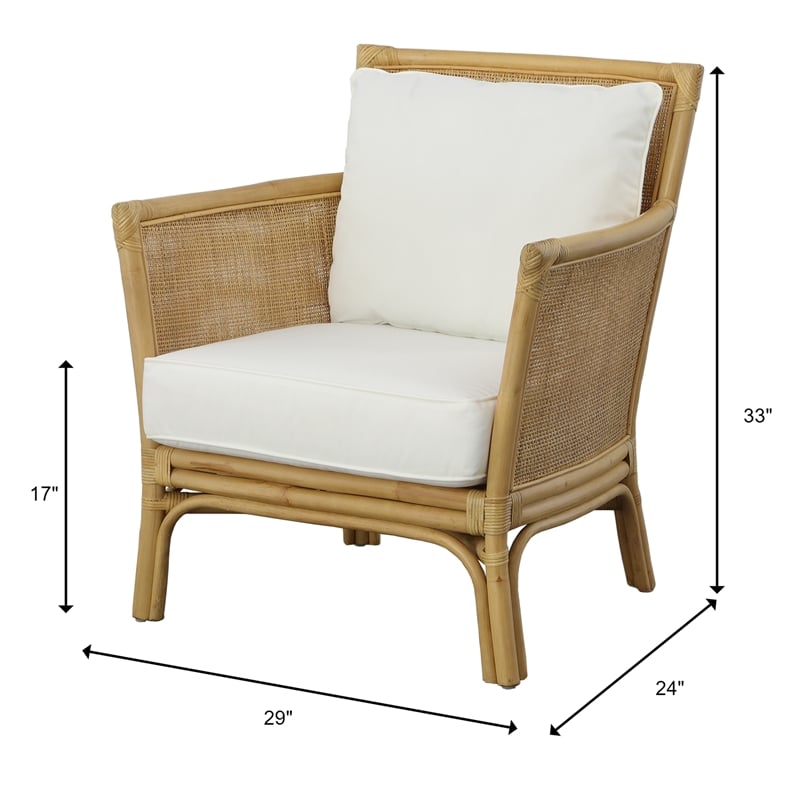 Uttermost Pacific Rattan Armchair in Natural