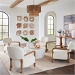 Uttermost Telluride Natural Shearling Accent Chair in Off White
