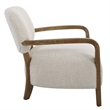 Uttermost Telluride Natural Shearling Accent Chair in Off White