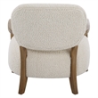 Uttermost Telluride Natural Shearling Accent Chair in Off White
