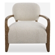 Uttermost Telluride Natural Shearling Accent Chair in Off White