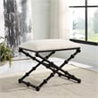 Uttermost Iron Drops Small Bench in Black