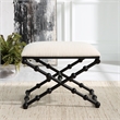 Uttermost Iron Drops Small Bench in Black