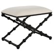 Uttermost Iron Drops Small Bench in Black
