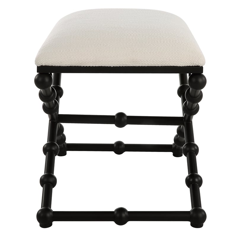 Uttermost Iron Drops Small Bench in Black