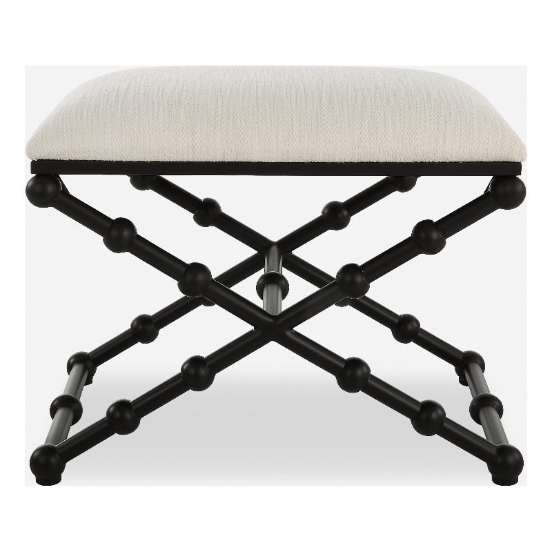 Uttermost Iron Drops Small Bench in Black