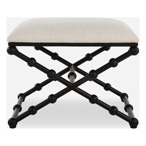 Uttermost Iron Drops Small Bench in Black