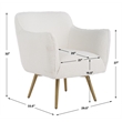 Uttermost Oasis White Swivel Chair