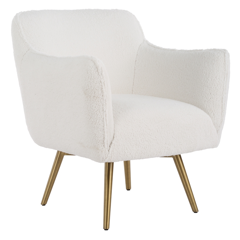 Uttermost Oasis White Swivel Chair