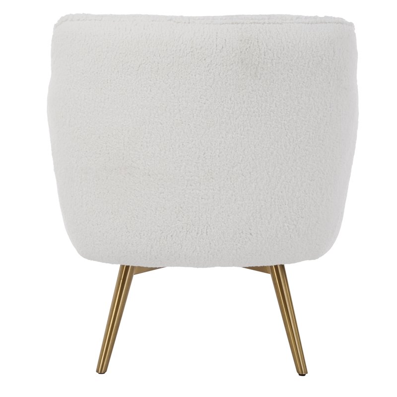 Uttermost Oasis White Swivel Chair