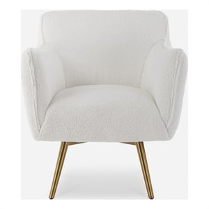 Uttermost Oasis White Swivel Chair
