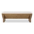 Uttermost Wedged Ivory Fabric Bench