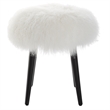 Uttermost Wooly Sheepskin Accent Stool in White