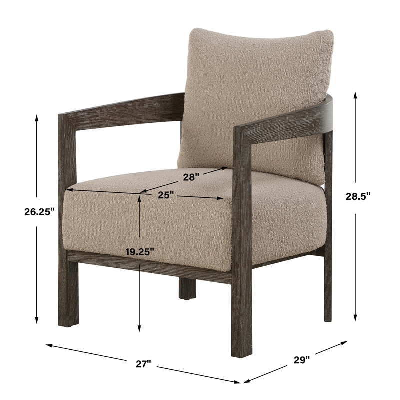 Uttermost Sienna Sand Fabric Accent Chair