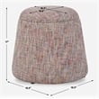 Uttermost Gumdrop Confetti Chenille Ottoman in Multi-Color