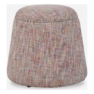 Uttermost Gumdrop Confetti Chenille Ottoman in Multi-Color