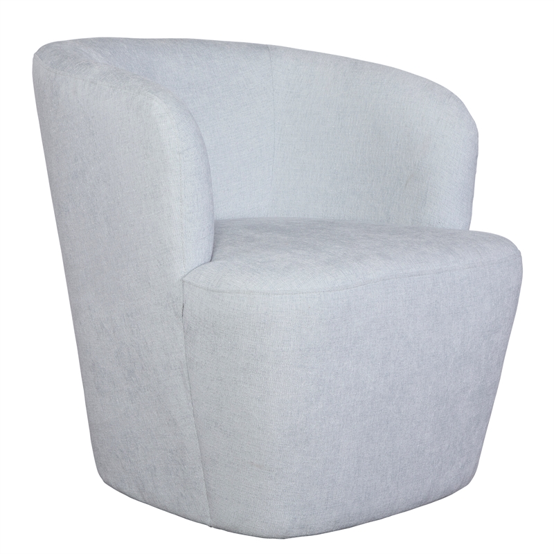 Uttermost Mist Barrel Swivel Chair in Light Blue