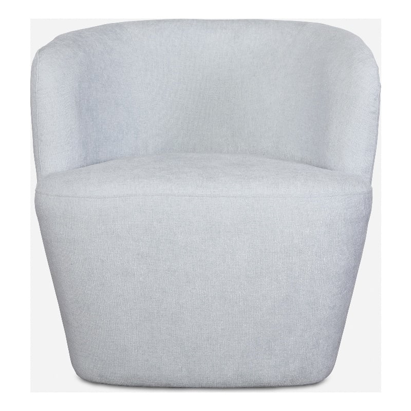 Uttermost Mist Barrel Swivel Chair in Light Blue