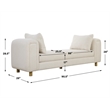 Uttermost Repose Oversized Ivory Bench
