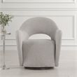 Uttermost Wander Fabric Swivel Chair in Off White