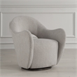 Uttermost Wander Fabric Swivel Chair in Off White
