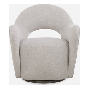 Uttermost Wander Fabric Swivel Chair in Off White