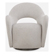 Uttermost Wander Fabric Swivel Chair in Off White