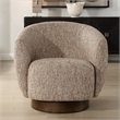 Uttermost Dunes Fabric Swivel Chair in Cocoa
