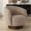 Uttermost Dunes Fabric Swivel Chair in Cocoa