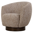 Uttermost Dunes Fabric Swivel Chair in Cocoa
