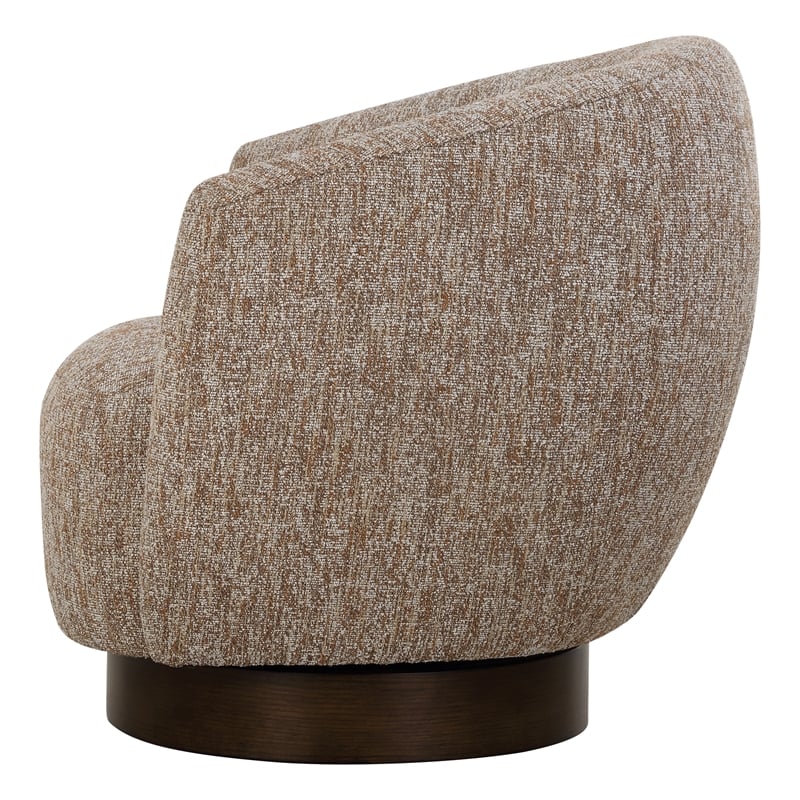 Uttermost Dunes Fabric Swivel Chair in Cocoa