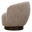 Uttermost Dunes Fabric Swivel Chair in Cocoa
