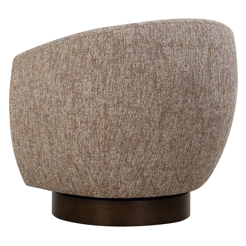 Uttermost Dunes Fabric Swivel Chair in Cocoa