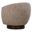Uttermost Dunes Fabric Swivel Chair in Cocoa