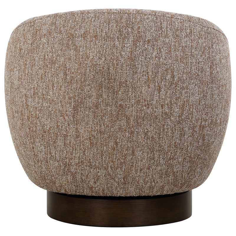 Uttermost Dunes Fabric Swivel Chair in Cocoa