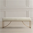 Uttermost Swale Ivory Leather Bench