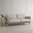 Uttermost Freefall Polyester Boucle Upholstered Sofa in Toasty Beige/Gray Ceruse