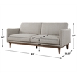 Uttermost Freefall Polyester Boucle Upholstered Sofa in Toasty Beige/Gray Ceruse