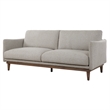Uttermost Freefall Polyester Boucle Upholstered Sofa in Toasty Beige/Gray Ceruse