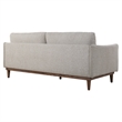 Uttermost Freefall Polyester Boucle Upholstered Sofa in Toasty Beige/Gray Ceruse