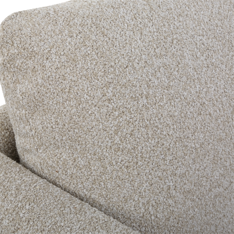 Uttermost Freefall Polyester Boucle Upholstered Sofa in Toasty Beige/Gray Ceruse