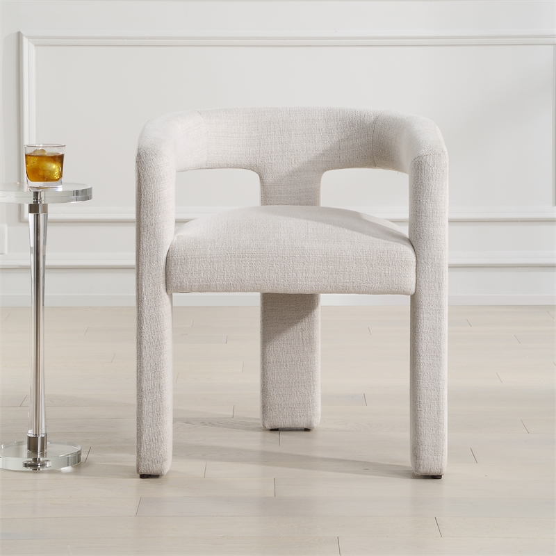 Uttermost Perspective Fabric Dining Chair in White