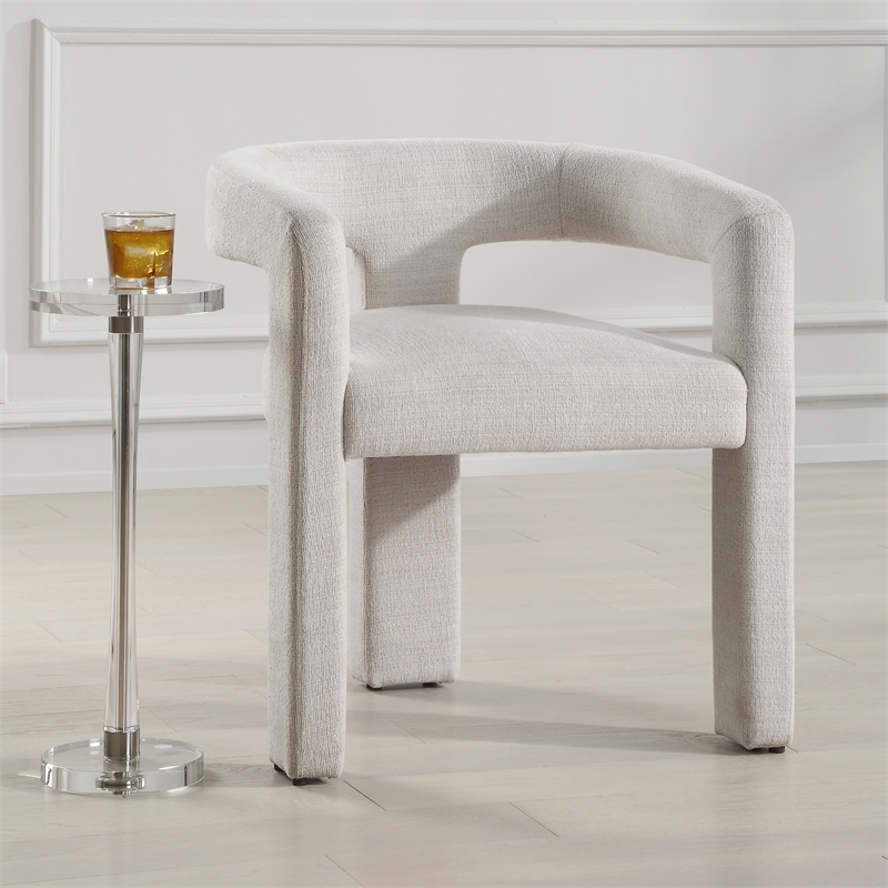 Uttermost Perspective Fabric Dining Chair in White