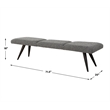 Uttermost Bowtie Charcoal Fabric Bench